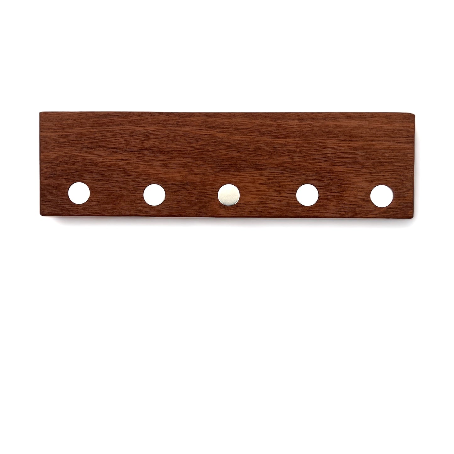 HangKey Plankie Mahonie X - Wandplank - Sleutelplank - Sleutelrek - onderkant - neodymium magneten
