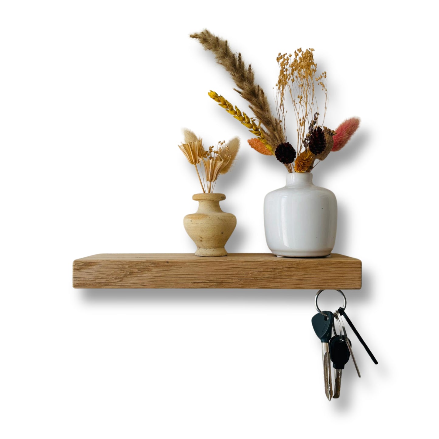 HangKey Plankie X - Massief eiken sleutelplank voor 5 sleutelbossen