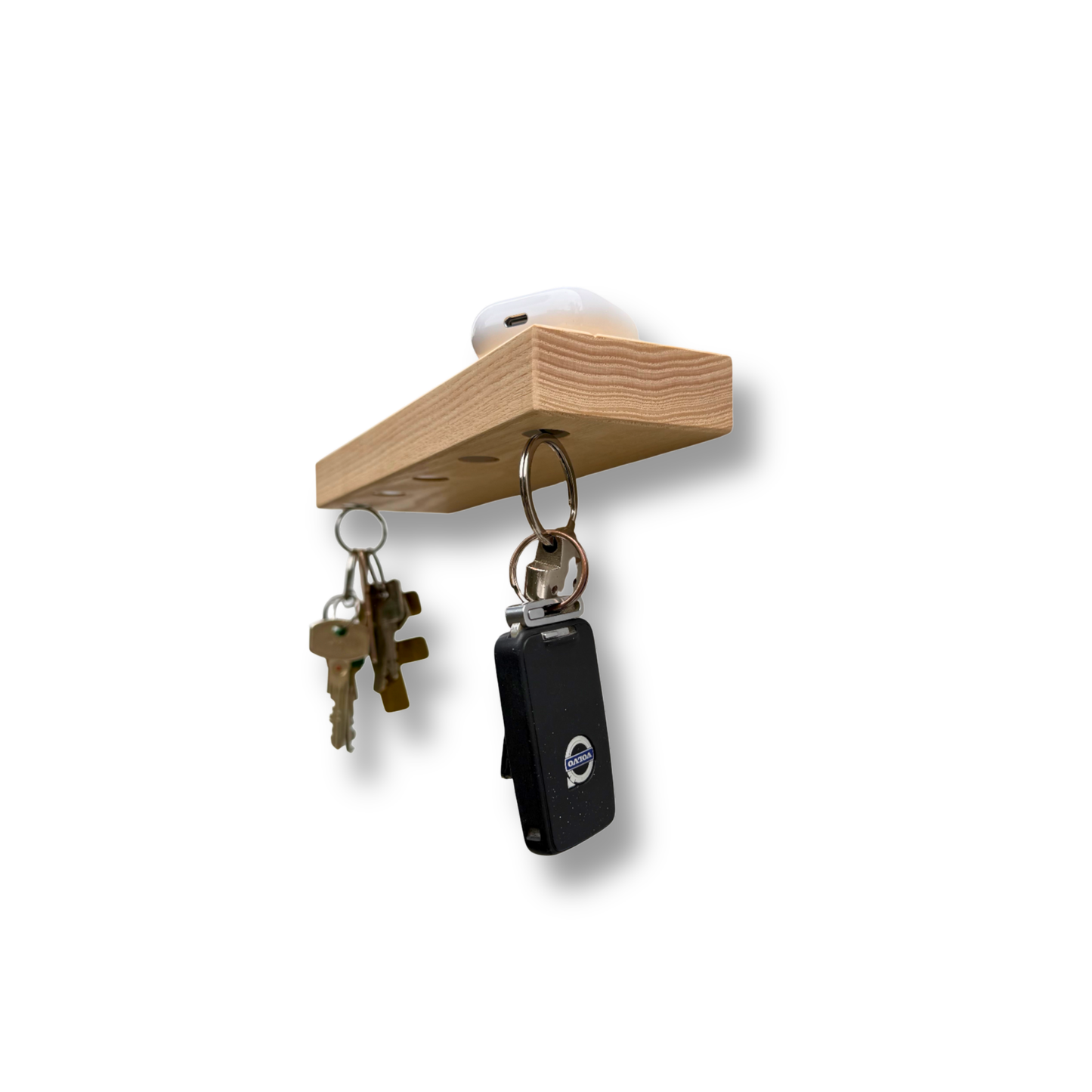 HangKey Plankie X Essen - Massief Essen sleutelplank voor 5 sleutelbossen