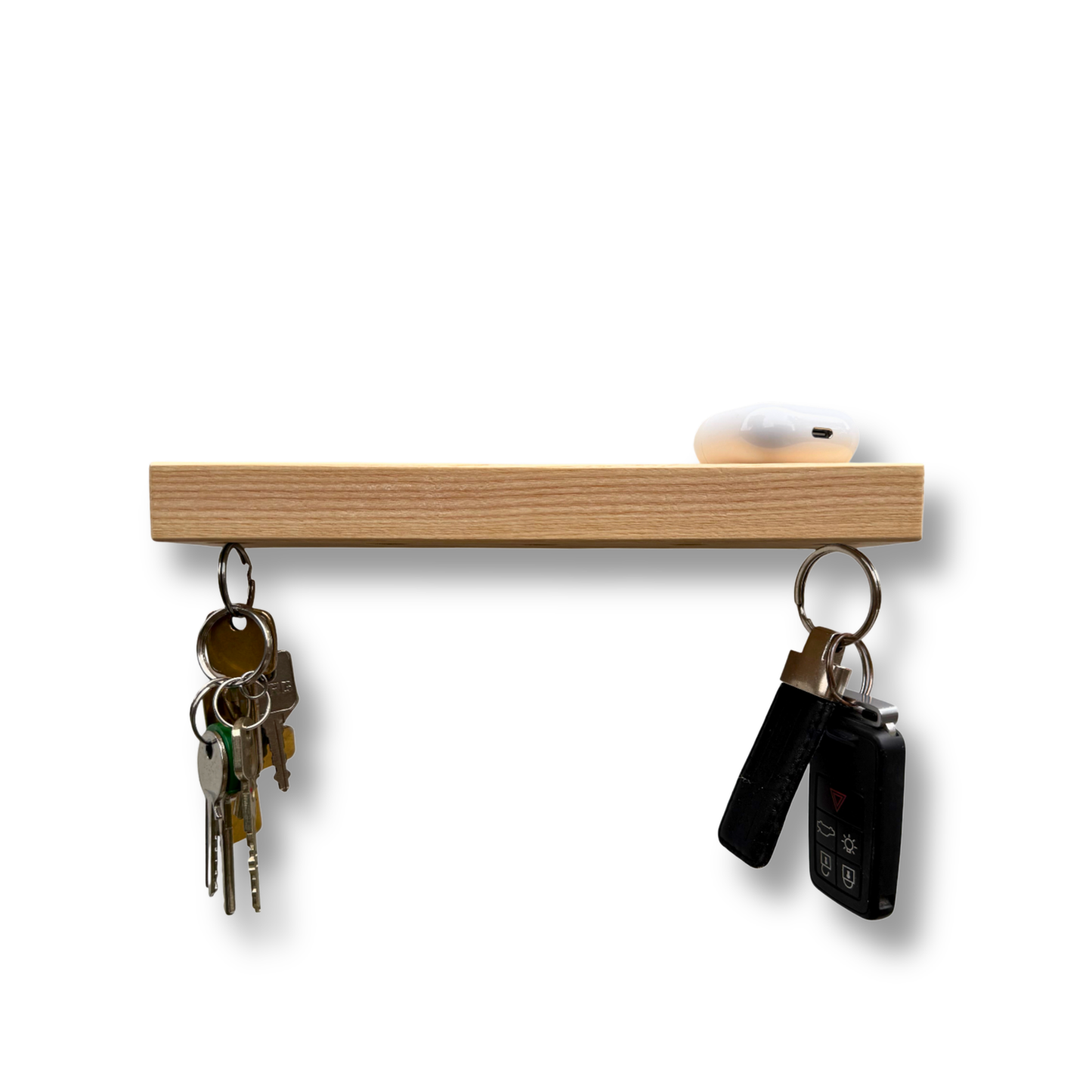 HangKey Plankie X Essen - Massief Essen sleutelplank voor 5 sleutelbossen