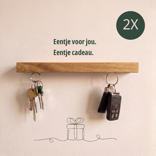 HangKey Duo XL Iroko – 2 stuks