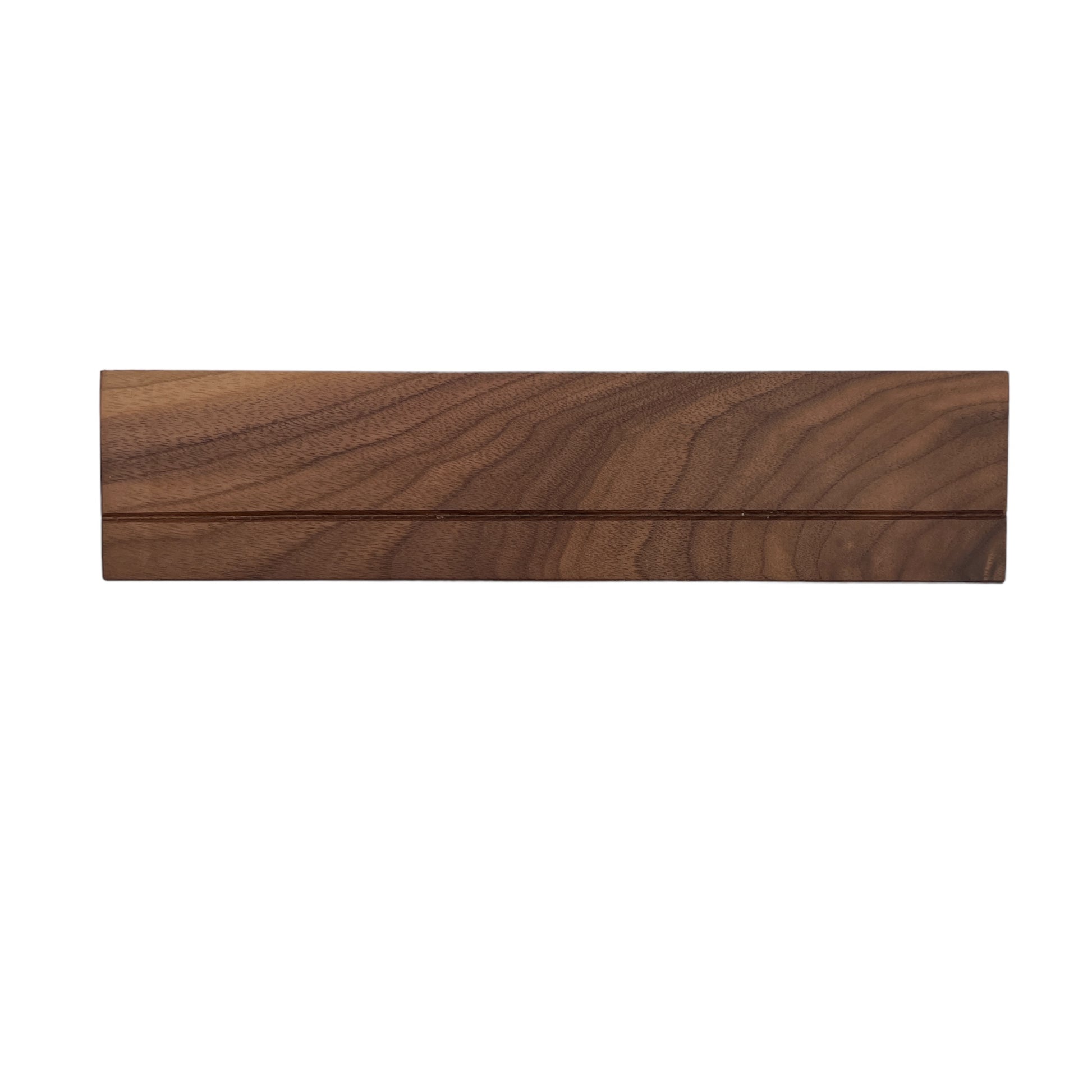 HangKey Plankie XL Notenhout - Wandplank - Sleutelplank - Sleutelrek - bovenaanzicht