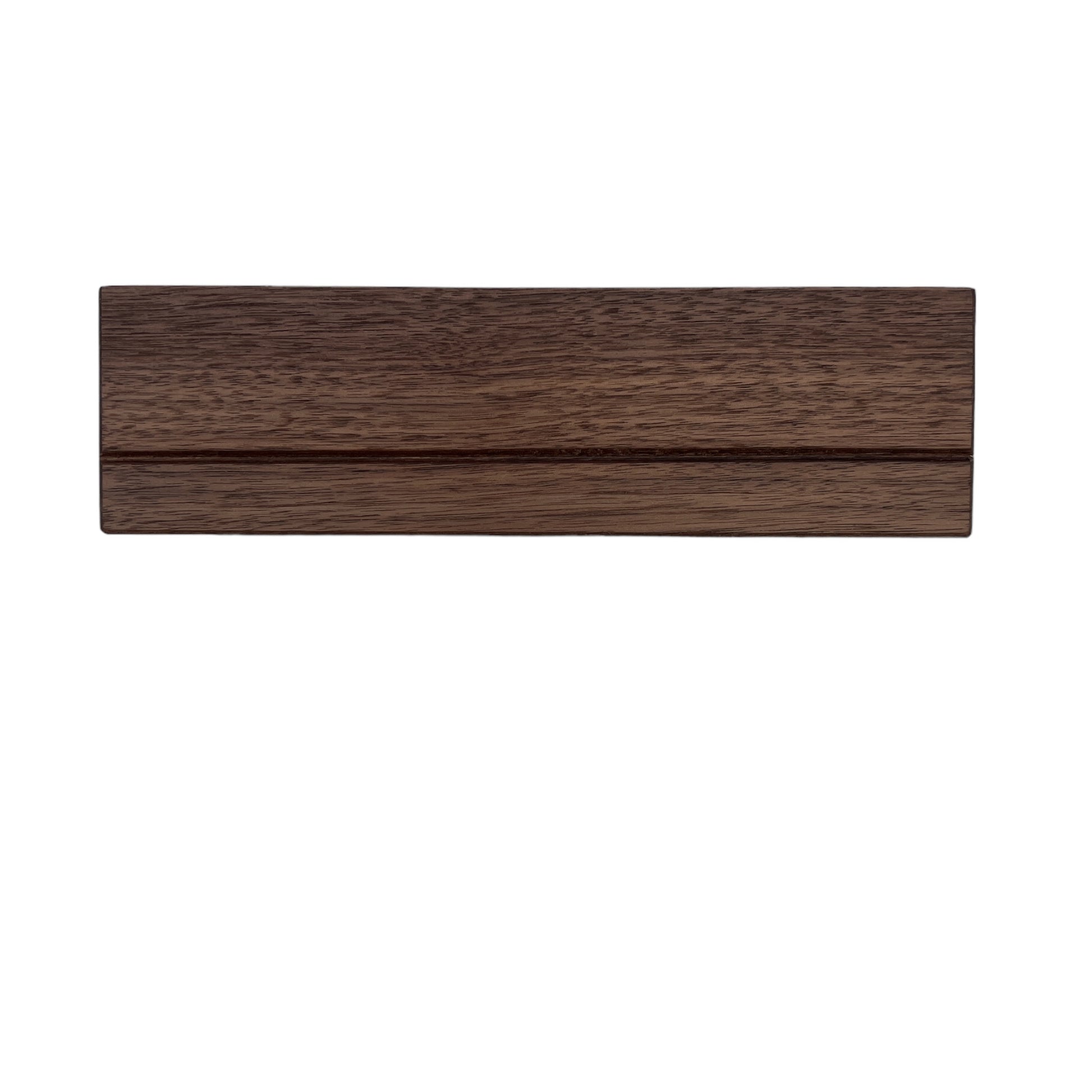 HangKey Plankie X Notenhout - Wandplank - Sleutelplank - Sleutelrek - bovenaanzicht - V-groef