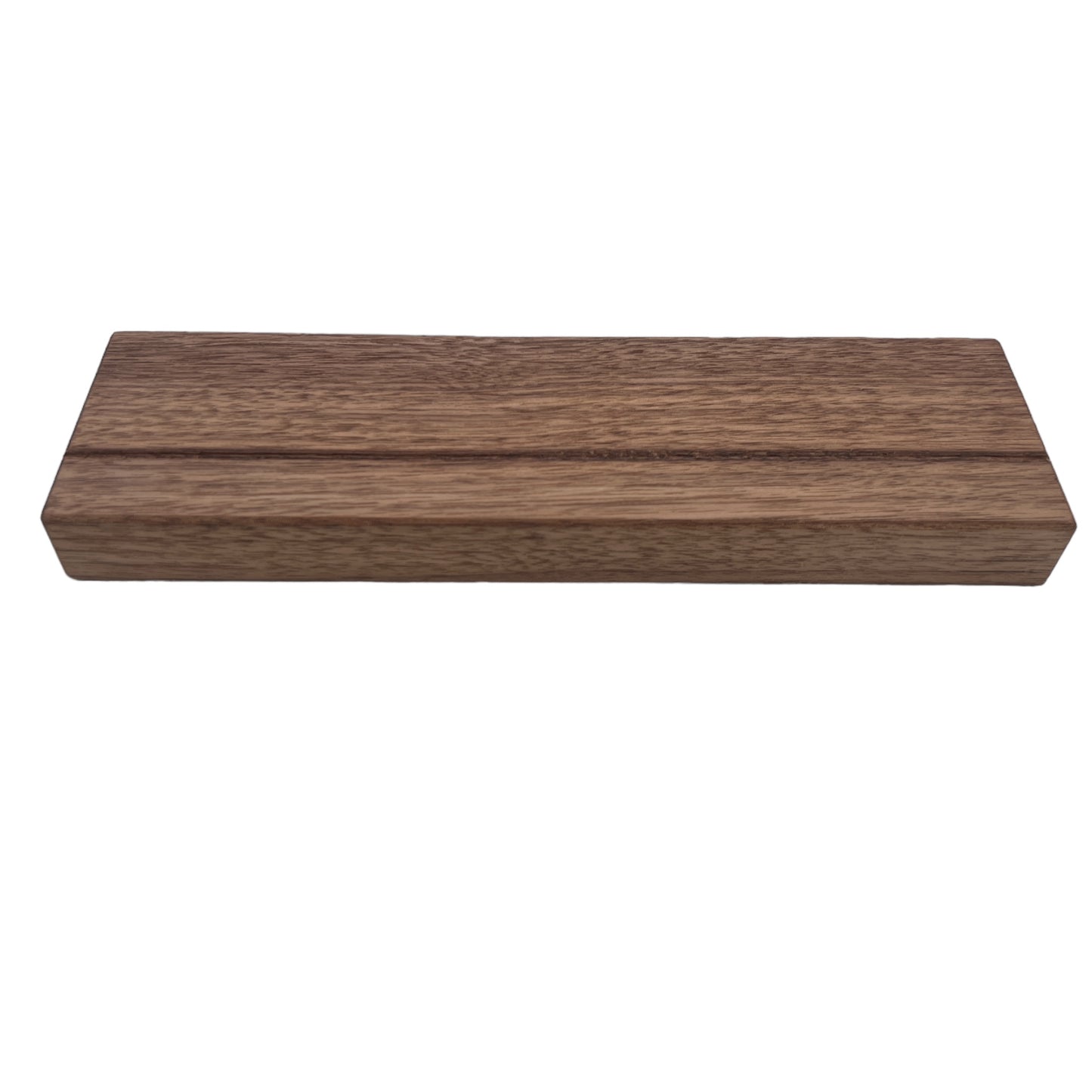 HangKey Plankie X Notenhout - Wandplank - Sleutelplank - Sleutelrek - schuin boven en vooraanzicht