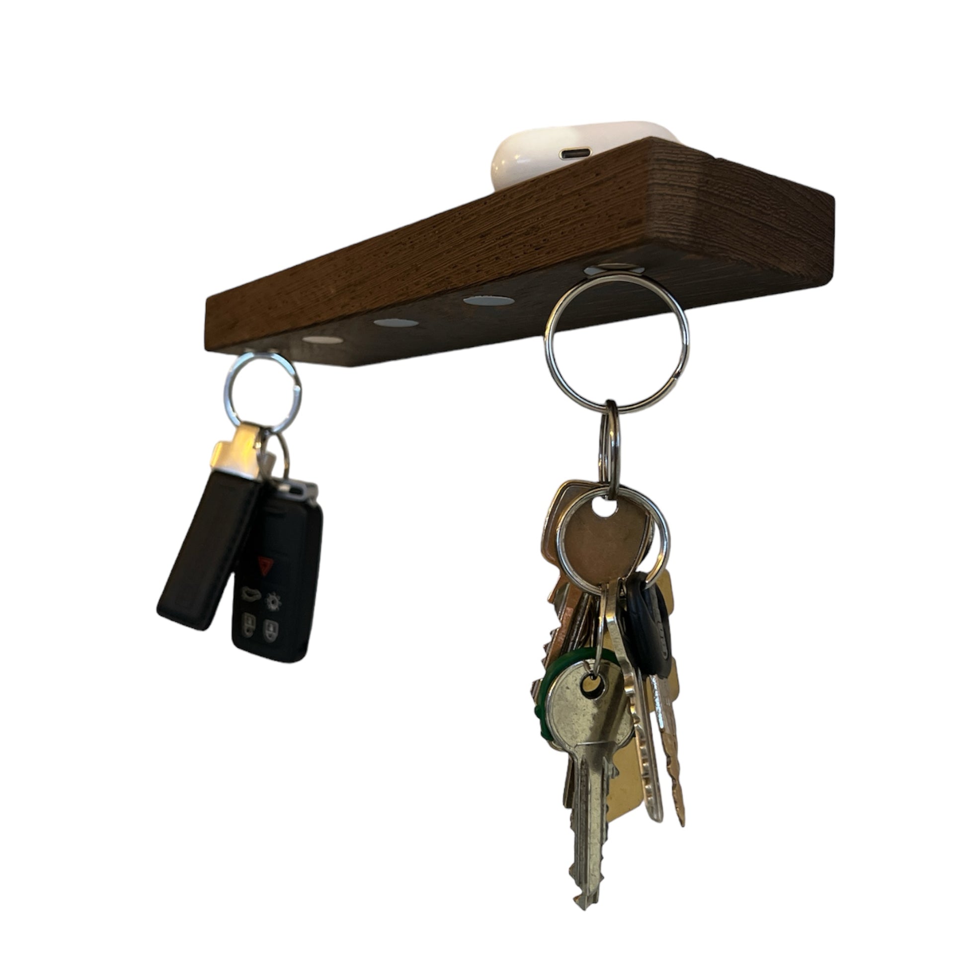 HangKey Plankie X massief Wengé sleutelplank - onderaanzicht