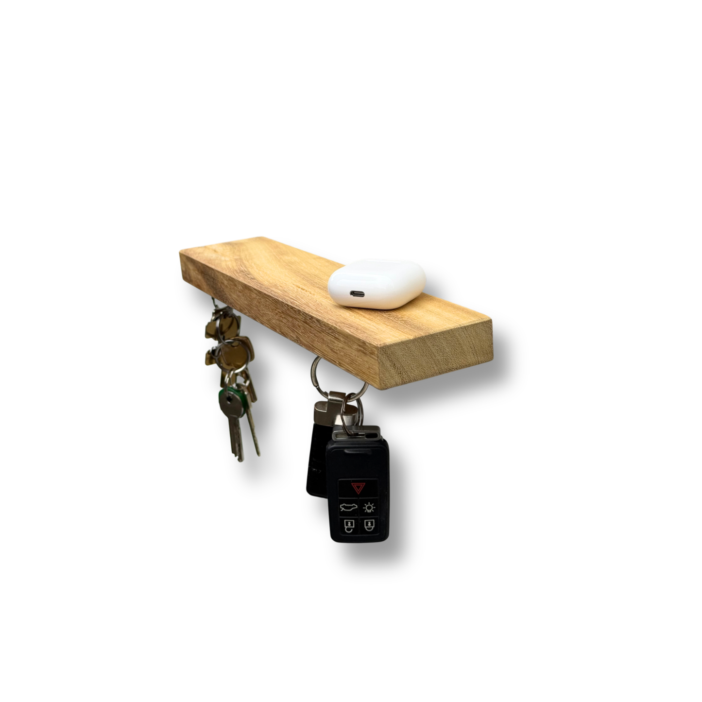HangKey Plankie XL Iroko hout - Massieve sleutelplank voor 7 sleutelbossen * SPECIAL EDITION !
