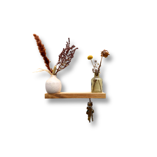 HangKey Plankie XL Iroko hout - Massieve sleutelplank voor 7 sleutelbossen * SPECIAL EDITION !