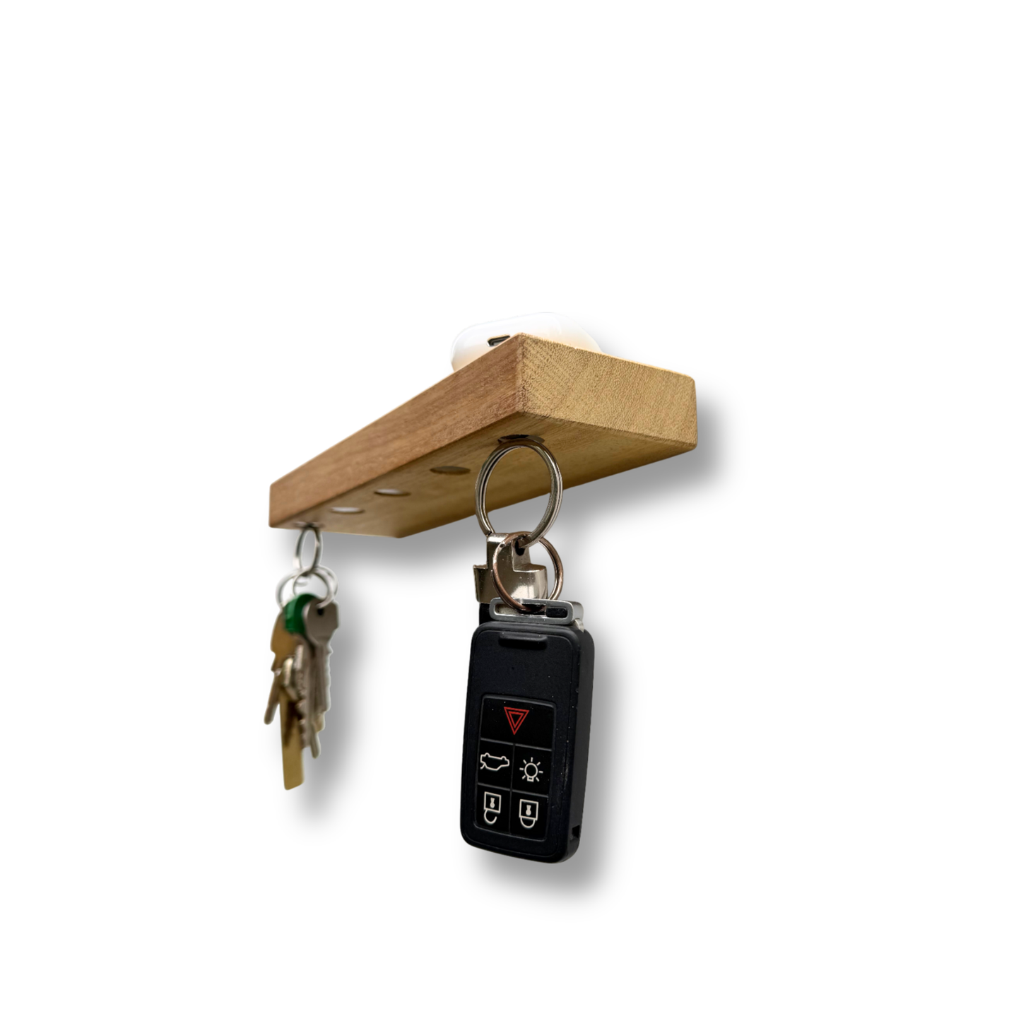 HangKey Plankie X Iroko hout - Massieve sleutelplank voor 5 sleutelbossen * SPECIAL EDITION !