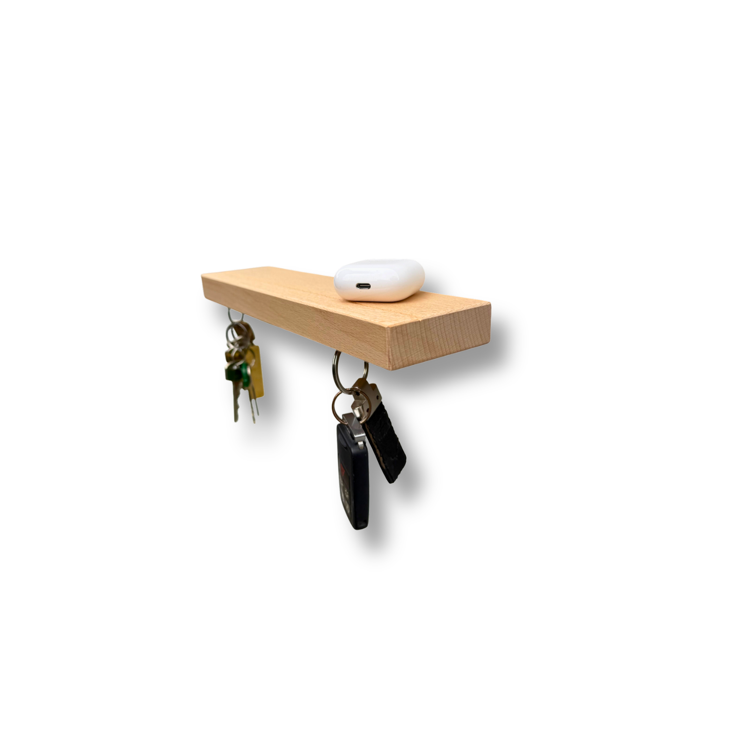 HangKey Plankie XL Beukenhout - Massieve sleutelplank voor 7 sleutelbossen * SPECIAL EDITION !