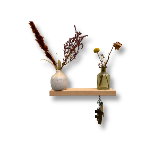 HangKey Plankie XL Beukenhout - Massieve sleutelplank voor 7 sleutelbossen * SPECIAL EDITION !